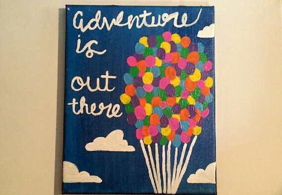 Adventure Is Out There Homemade Acrylic Painting Canvas Etsy