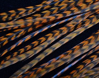 feather hair extension made of natural rooster feathers