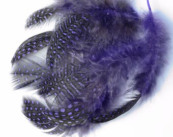 set of 20 speckled feathers fowl making jewelry scrapbooking lila