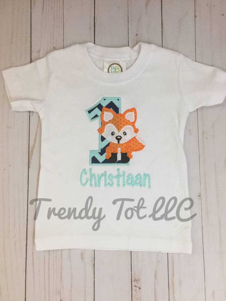 fox first birthday shirt