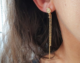 Boucles SWING or gold filled Puces d'oreilles longues