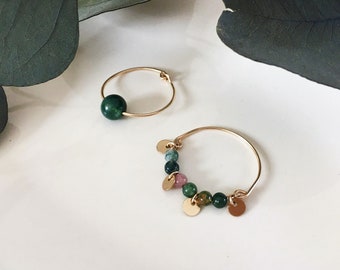 POPPY gold filled ring pearls fine stones gold sequins