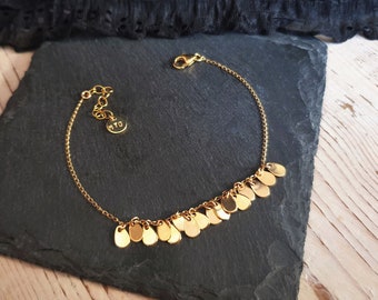 BOOGIE bracelet with 14-carat gold filled chain and sequins