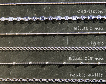 MINIMAL necklaces solid silver 925 fine ball chain choker satellite