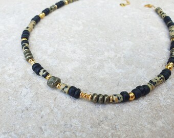 RUMBA necklace 14 carat gold filled beads Choker choker by Myo Jewel