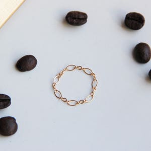 MINIMAL ring of your choice, 14 carat gold filled gold chain image 6