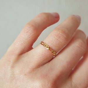 MINIMAL ring of your choice, 14 carat gold filled gold chain image 5