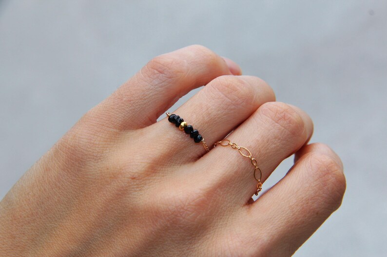 MINIMAL ring of your choice, 14 carat gold filled gold chain image 7