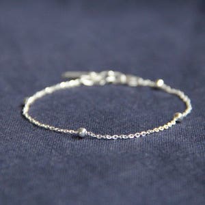 MINIMAL bracelets solid silver chains 925 fine jewelry Billes de 2,5