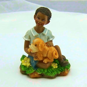 A Boy and His Dog Figurine