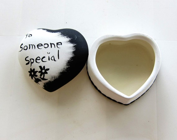 Ceramic Heart Shaped Keepsake Container View 5