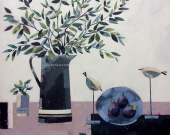 Figs on a Plate, limited edition giclee print, un/framed