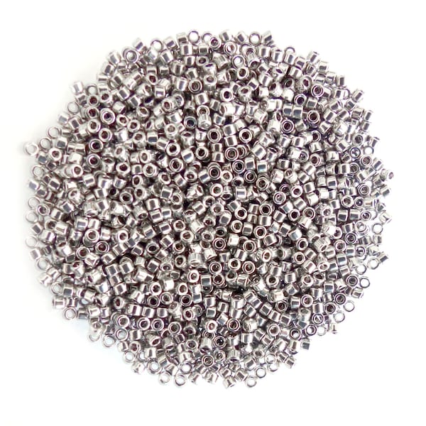 5 g Perles Miyuki Delicas 11/0 DB0032 - Metallic Rhodium Plated