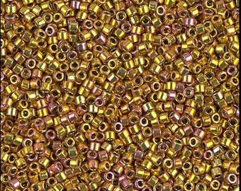 5 g Perles Miyuki Delicas 11/0 DB501 - 24 kt Gold Iris