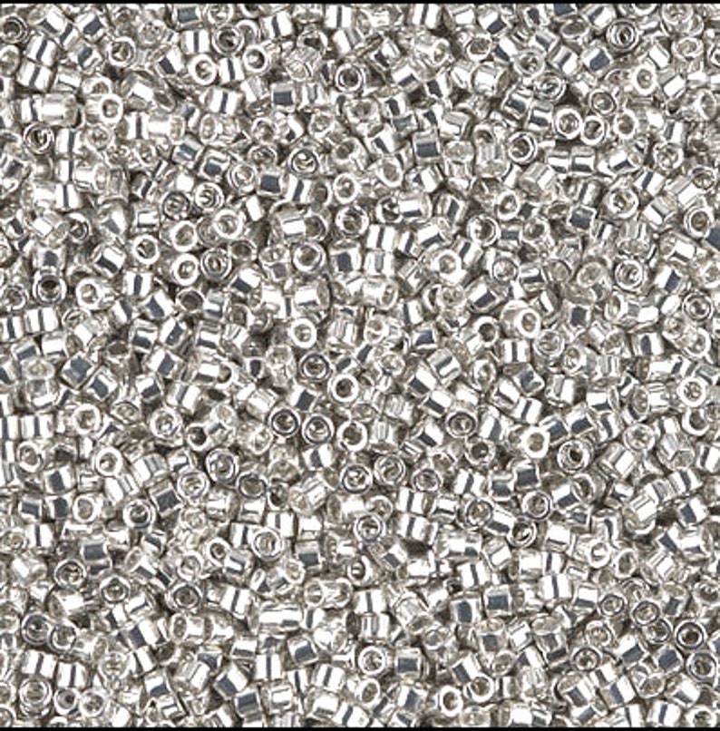 5 g Perles Miyuki Delicas 11/0 DB0032 Metallic Rhodium Plated image 2