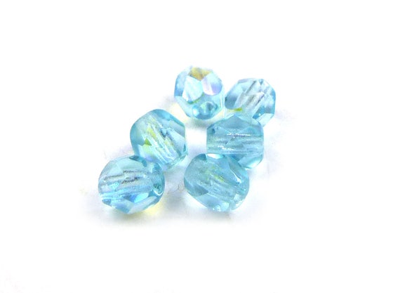 Alexandrite Luster 50 4 x 4 mm Czech Glass Cube Beads