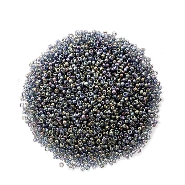 10 g de cuentas redondas Miyuki 15/0 2440 - Gris transparente brillante AB