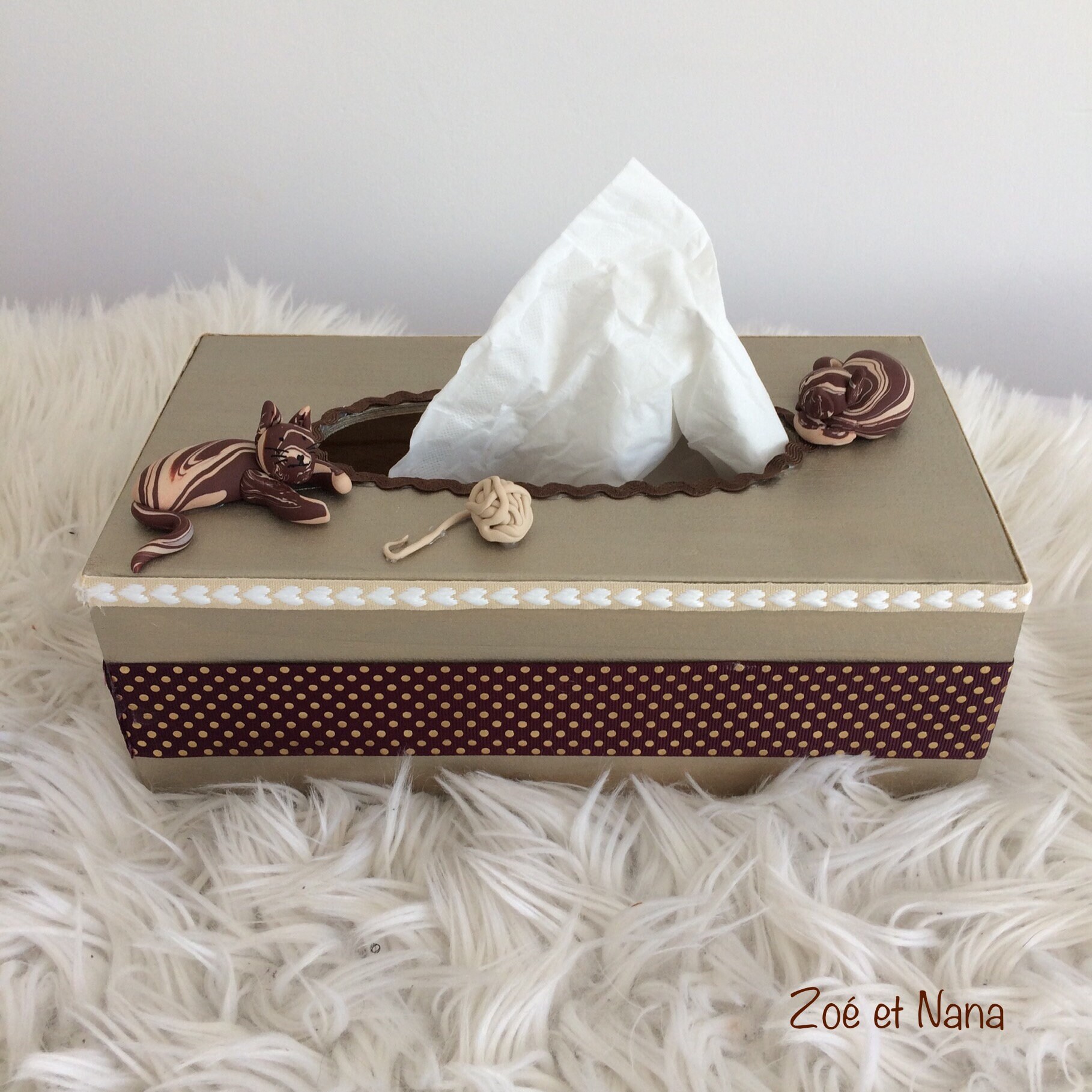 Boîte à Mouchoirs Chats