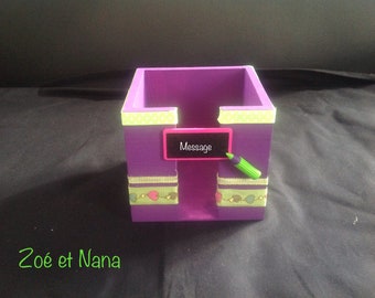 Personalized gift, Mistress, Atsem, avs, thank you, cube block, office, gift, purple, anise green