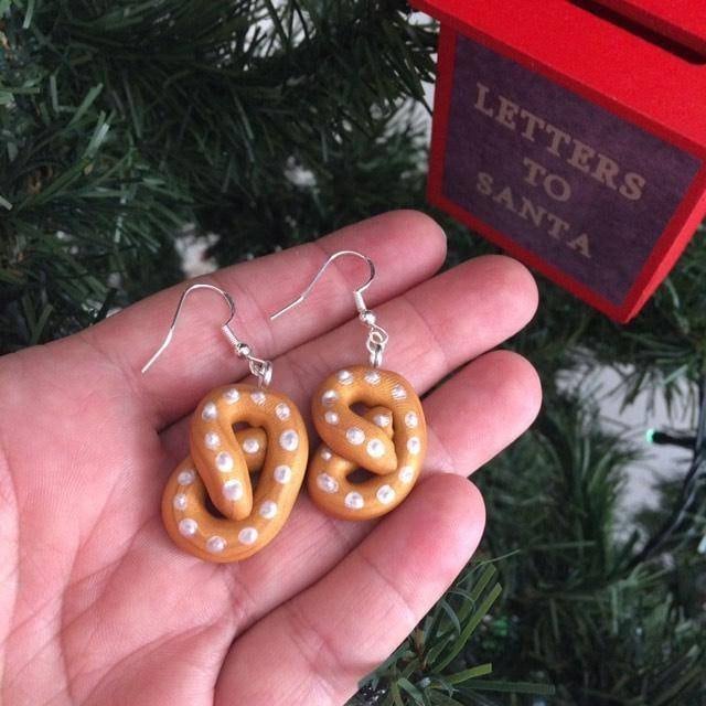Earrings, Pretzel, Bijou, Fimo, Christmas - Etsy