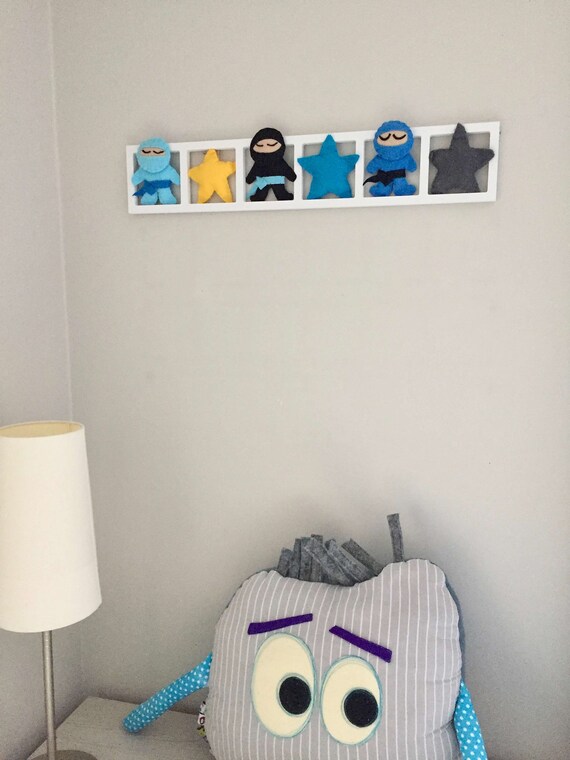 Baby Bedroom Wall Decoration Ninja Theme Multicolored Figurines Original Birth Gift