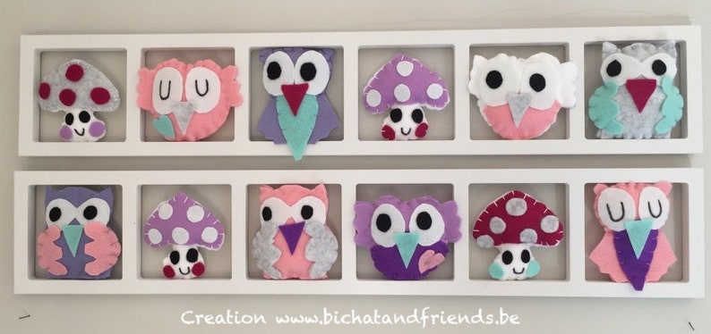 Cadre mural déco chambre fille tons rose lila gris | Etsy