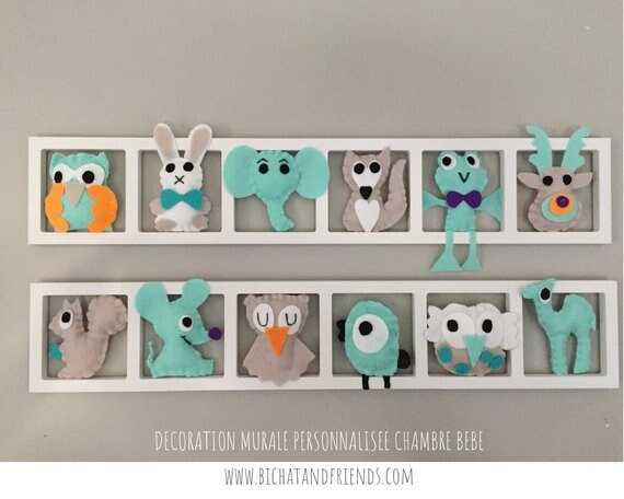 Tendance décoration murale chambre enfant bebe animaux vert | Etsy Tendance décoration murale chambre enfant bebe animaux vert | Etsy