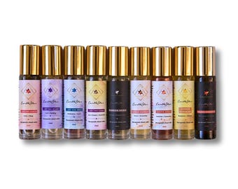 Roller Set of 3 or 9 - Therapeutic Ritual Roller - Natural Perfume - Pulse Point Essential Oils - Anxiety Relief - Aromatherapy