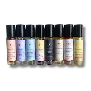 Roller Set of 3 or 8 - Therapeutic Ritual Roller - Natural Perfume - Pulse Point Essential Oils - Anxiety Relief - Aromatherapy
