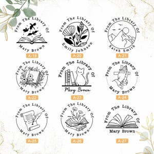 Book Embosser Stamp, Personalized Book Embosser, Custom Library Embosser, From the Library of, Ex Libris, Book Lover Gifts, Best Friend Gift image 5