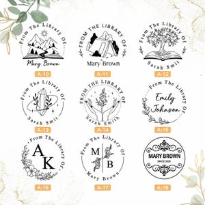 Timbro per biblioteca personalizzato - Timbro per ex libris personalizzato per diari di lettura, book tracker e regali per bibliofili, timbro per ex libris