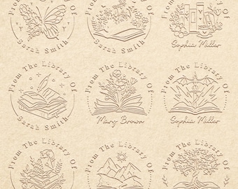 TIMBRO PER LIBRI, Timbro per libri personalizzato, Timbro per biblioteca personalizzato, Dalla biblioteca di, Ex Libris, Regali per gli amanti dei libri