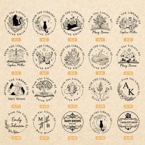 Ex Libris personalizzato per biblioteca, regalo personalizzato per amanti dei gatti, dalla biblioteca di, regali per amanti dei draghi, insegnante di laurea