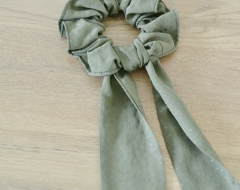 Chouchou foulard uni kaki