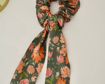 Chouchou scarf - Floral khaki