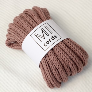 Cacao Handmade Knitting Coton Biologique Icord Tricotin Pour votre artisanat | Fil pour créer des mots tricotés et décor | Palette n° 1