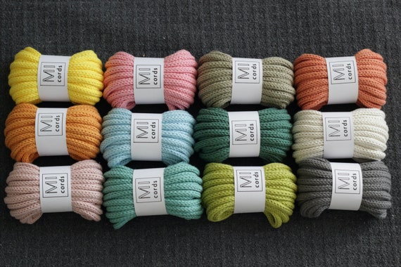 Cordon Tricotin en coton fait main 1m 12 couleurs différentes coton iCords  fil Cordon de tricotin pour créer des mots tricotés et des de décoration  Palette n2 -  France