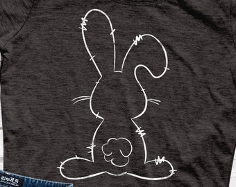Easter SVG, Easter Bunny Silhouette SVG, Bunny Svg Cut file, Rabbit svg Easter bunnies Tail svg Monogram svg Cricut Htv Cut file Svg Png Dxf