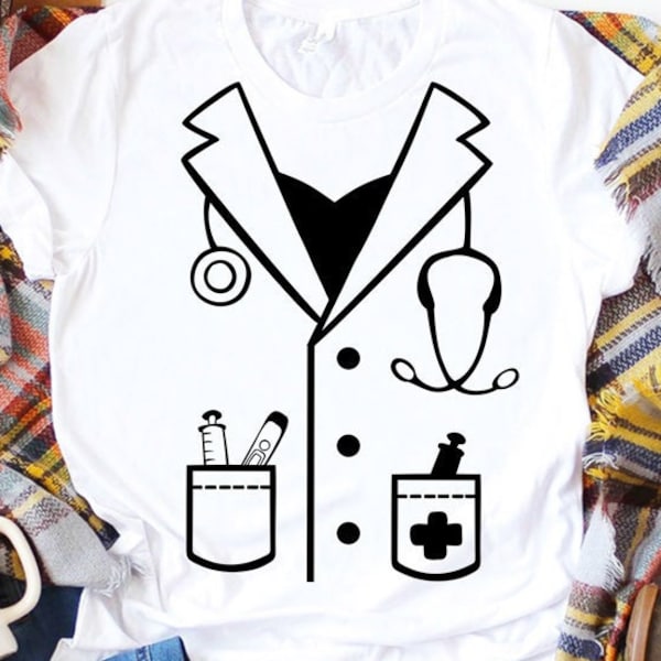 Uniforme d’infirmière SVG, Chemise d’infirmière svg, Future Doctor svg, Costume d’infirmière svg, Infirmière SVG, Cricut Cut File, Sublimation PNG