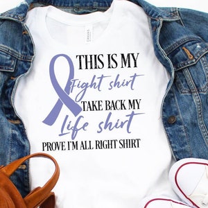Fita azul clara SVG, Conscientização sobre o câncer svg, Camiseta de afirmação svg, Camiseta de vida svg, Sobrevivente da luta contra o câncer svg Cricut, arquivo PNG de sublimação
