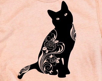 Download Floral Cat Svg Etsy