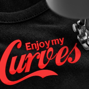 Enjoy My Curves Embroidery, African American, Black Queen Melanin, Machine Embroidery Design
