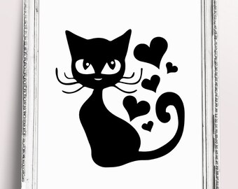 Download Funny Cat Cartoon Bundle SVG Cat Digital Download Cricut ...