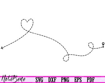 Download Heart Dashed Line Etsy