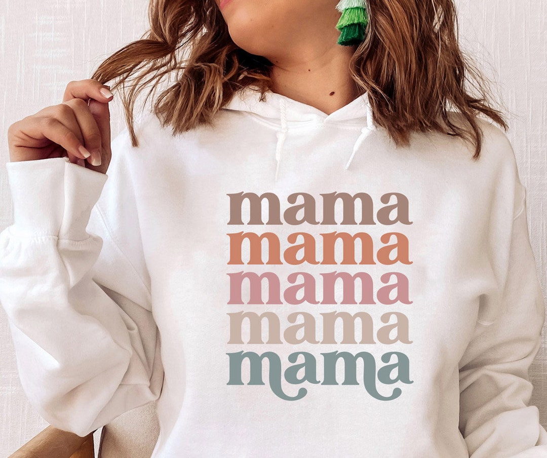 Mama Retro Svg, Mama Boho Stacked Svg, Retro Vintage Svg, Mom Design