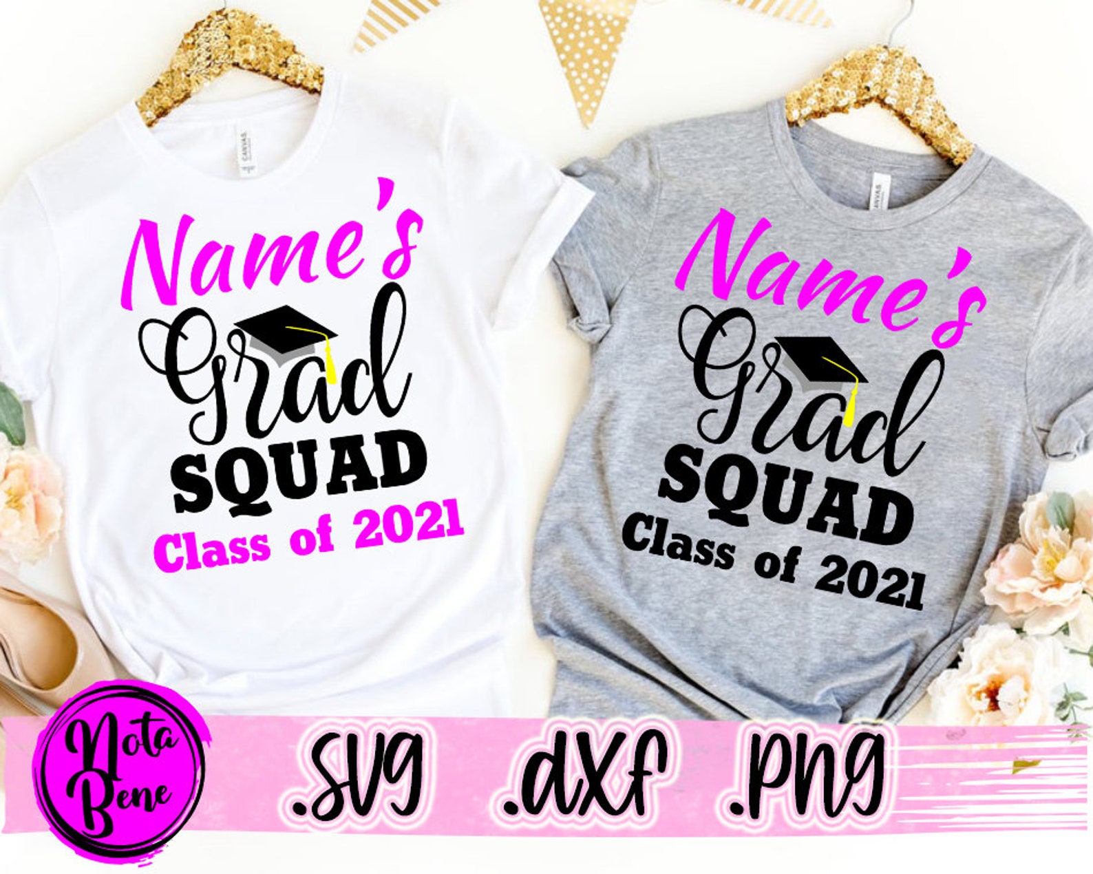 Download CUSTOM Name Grad Squad Class of 2021 SVG Cut file Graduation | Etsy