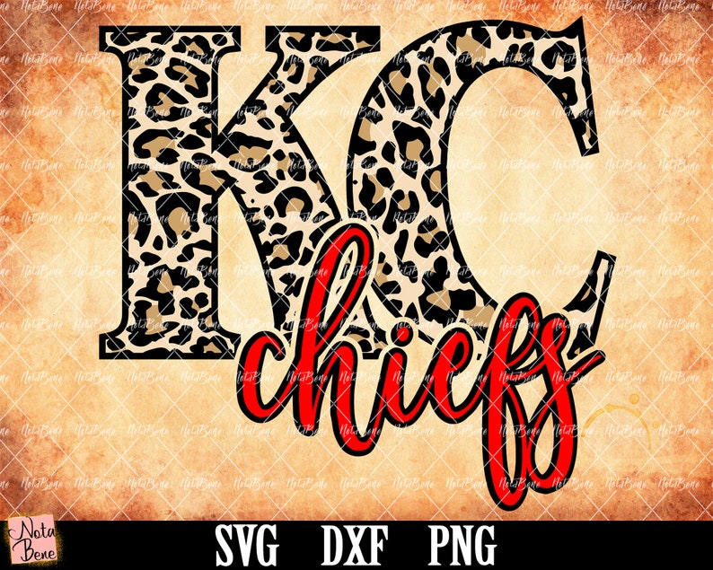 Download KC Chiefs Leopard Print SVG Digital Cut File Svg Sports ...