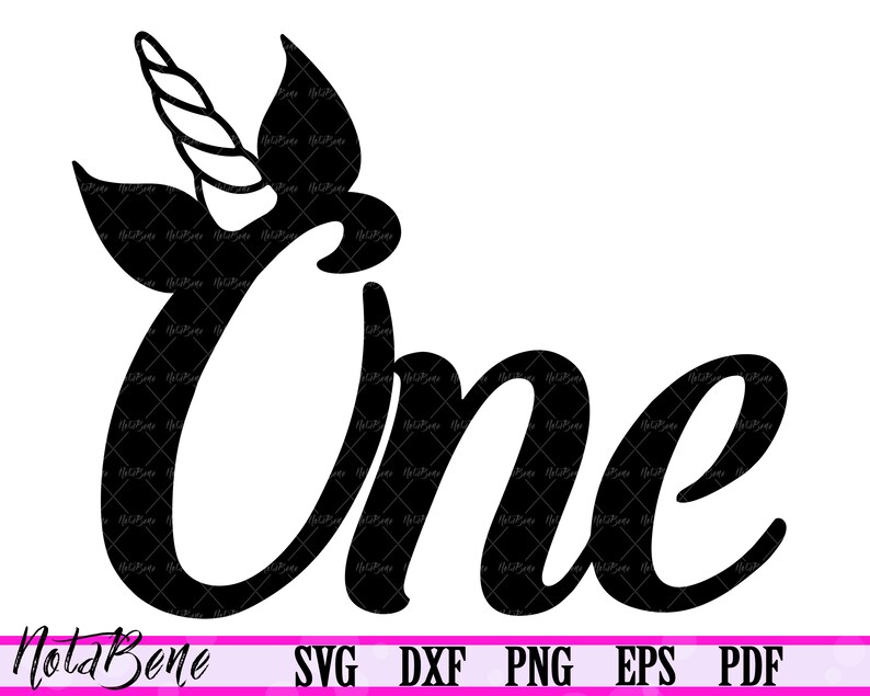 Download Unicorn One SVG First Birthday 1st Decal SVG Iron on Svg ...