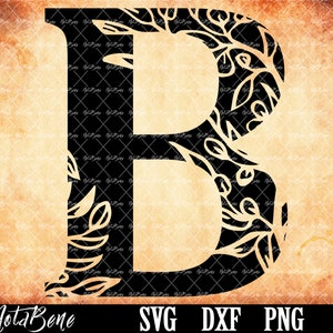 Floral Alphabet geschnitten Dateien Floral Monogramm Buchstaben Clipart Alphabet svg Kontur Schriftart Cricut Floral font svg