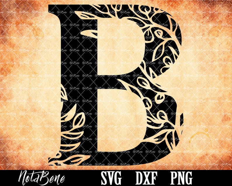 Floral Alphabet Svg Cut files Floral Monogram Letters Clipart Alphabet svg Silhouette Font Cricut Floral font svg Laser CNC Plasma Dxf Png image 1